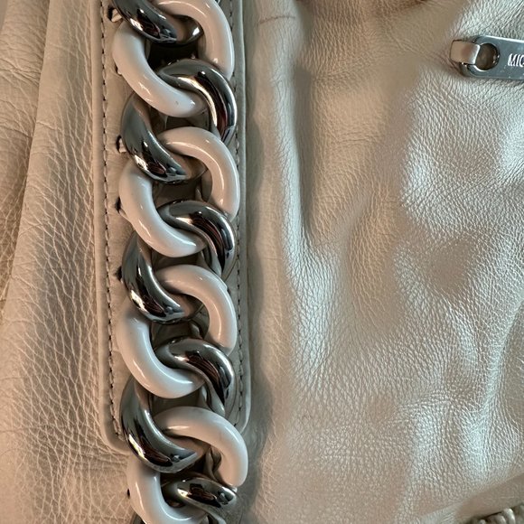 MICHAEL KORS SILVER CHAIN BAG (Cream White) *Vintage* - Picture 6 of 9